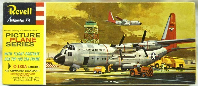 Revell 1/140 Lockheed C-130A Hercules- Picture Plane Issue with Service Vehicles, H183-129 plastic model kit